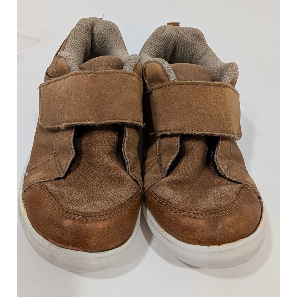Stride Rite Cole Boys Sneakers Size 12M Wide Brown Hook And Loop Wide Feet